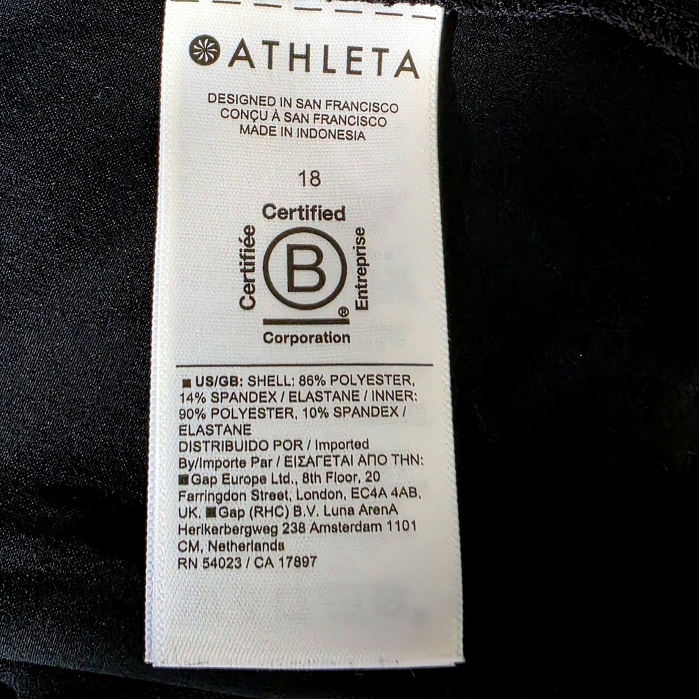 Athleta Women's Plus Size Brooklyn High Rise 17" Skort Black 18 Activewear EUC - Picture 9 of 11